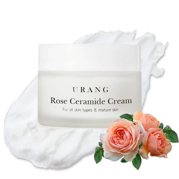Rose Ceramide Cream | Organic Natural Anti-Aging | Deep Ceramide Moisturizer | Natural Skin Care For Oily, Dry, Sensitive, & Mature Skin | 1.69 Oz