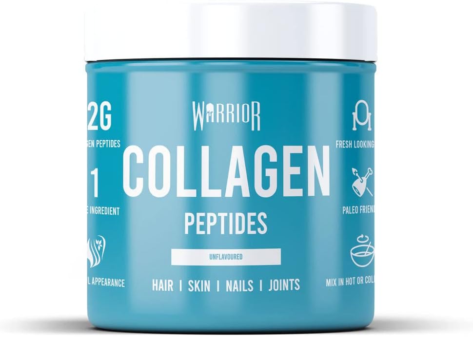 Warrior Collagen Peptides - Collagen Powder - 180g - Made from Premium Bovine Hydrolysed Collagen - to Promote Healthy Skin, Hair, Nails, and Joints (Unflavoured) : Amazon.co.uk: Health & Personal Care