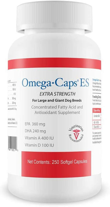 Omega-Caps ES for Large & Giant Dogs - Omega 3, Vitamins, Minerals, An