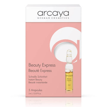 Arcaya Beauty Express Ampoule Serum For Fine Lines And Enhanced Elasticity - Free Radical Protection & Anti-Wrinkle Serum With Protein Complex & Natural Extracts - Vegan, Paraben-Free Formula, 5X2Ml