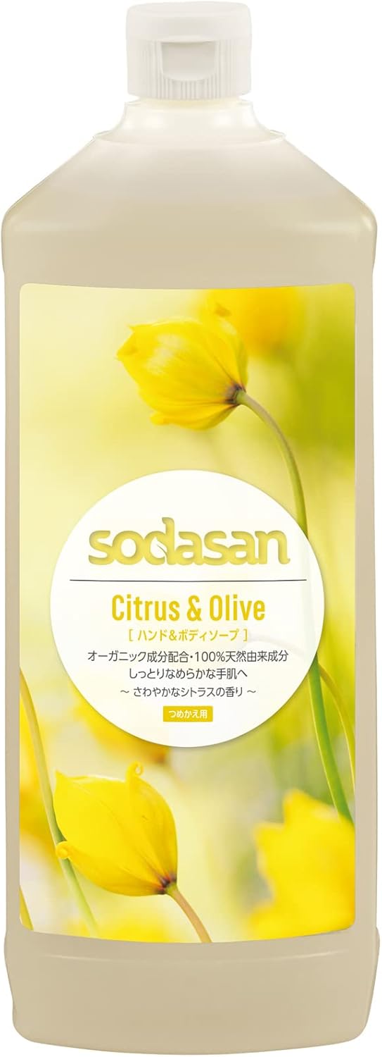 Sodasan Citrus And Olive Natural Care Soap 1000 Ml