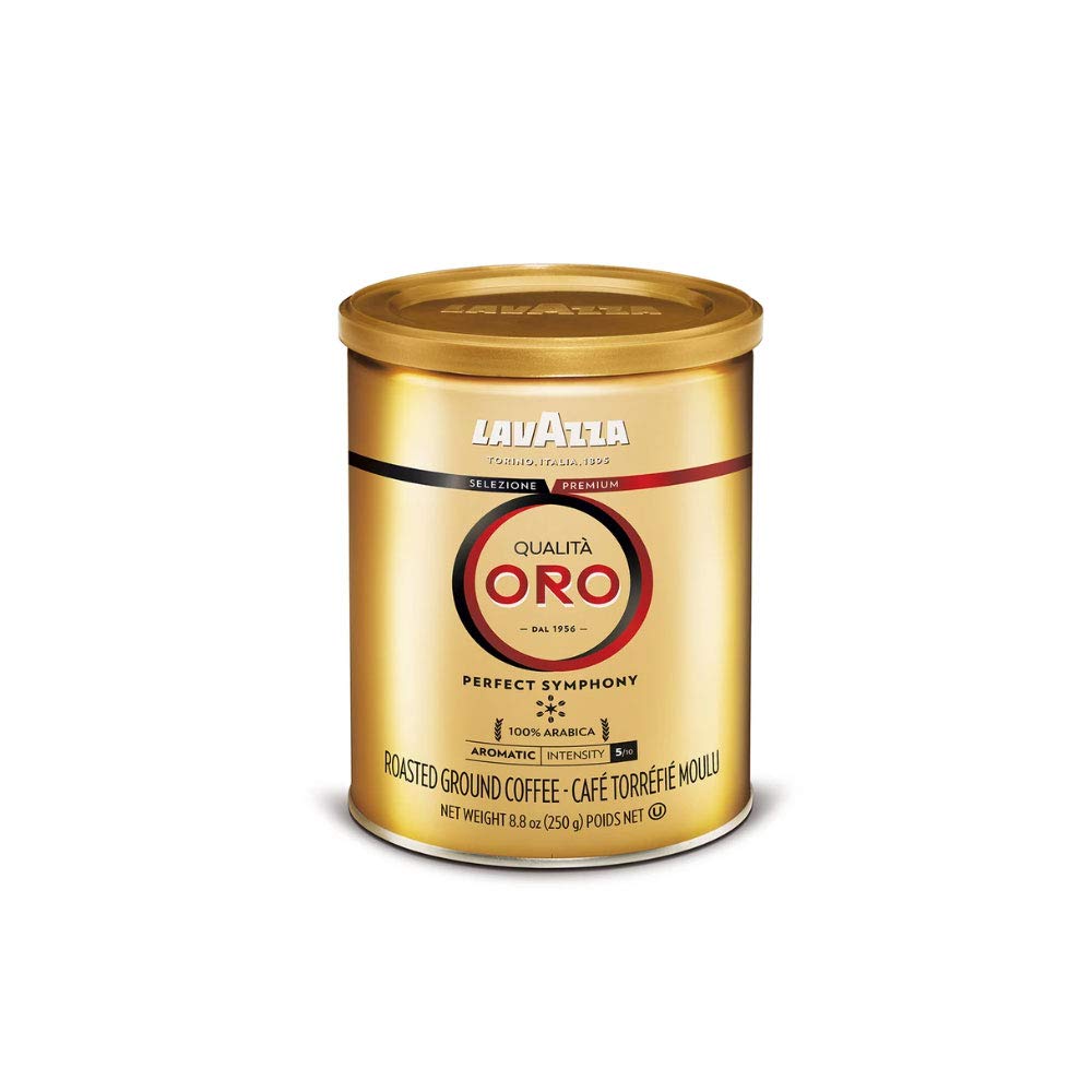 Lavazza Qualita Oro Ground Coffee Blend, Medium Roast, Authentic Italian, Non GMO, Blended And Roated in Italy, Full bodied medium roast with sweet, aromatic flavor, 8.8 Oz (Pack of 6) Package may vary : Everything Else