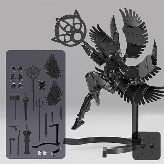 Titan 13T Action Figure Set Articulated 3D-Printed Golden Angel,for Collectors Desktop Decorations, Golden Angel with Tools Need Assemble