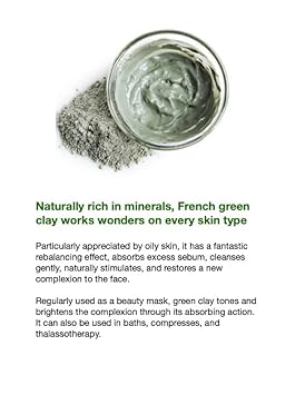 Argiletz Green Clay Face Mask For Oily Skin 100G / 3.53 Fl.Oz. 100% Sourced And Produced In France. Finest Grade Of Clay
