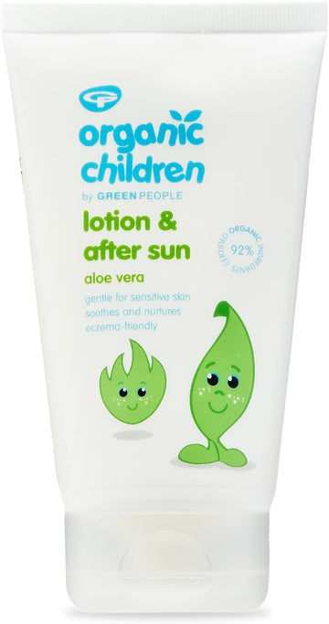 Green People Organic Children Aloe Vera Lotion & After Sun - Natural, Organic For Kids - Aloe Vera, Calendula & Myrrh, 150Ml