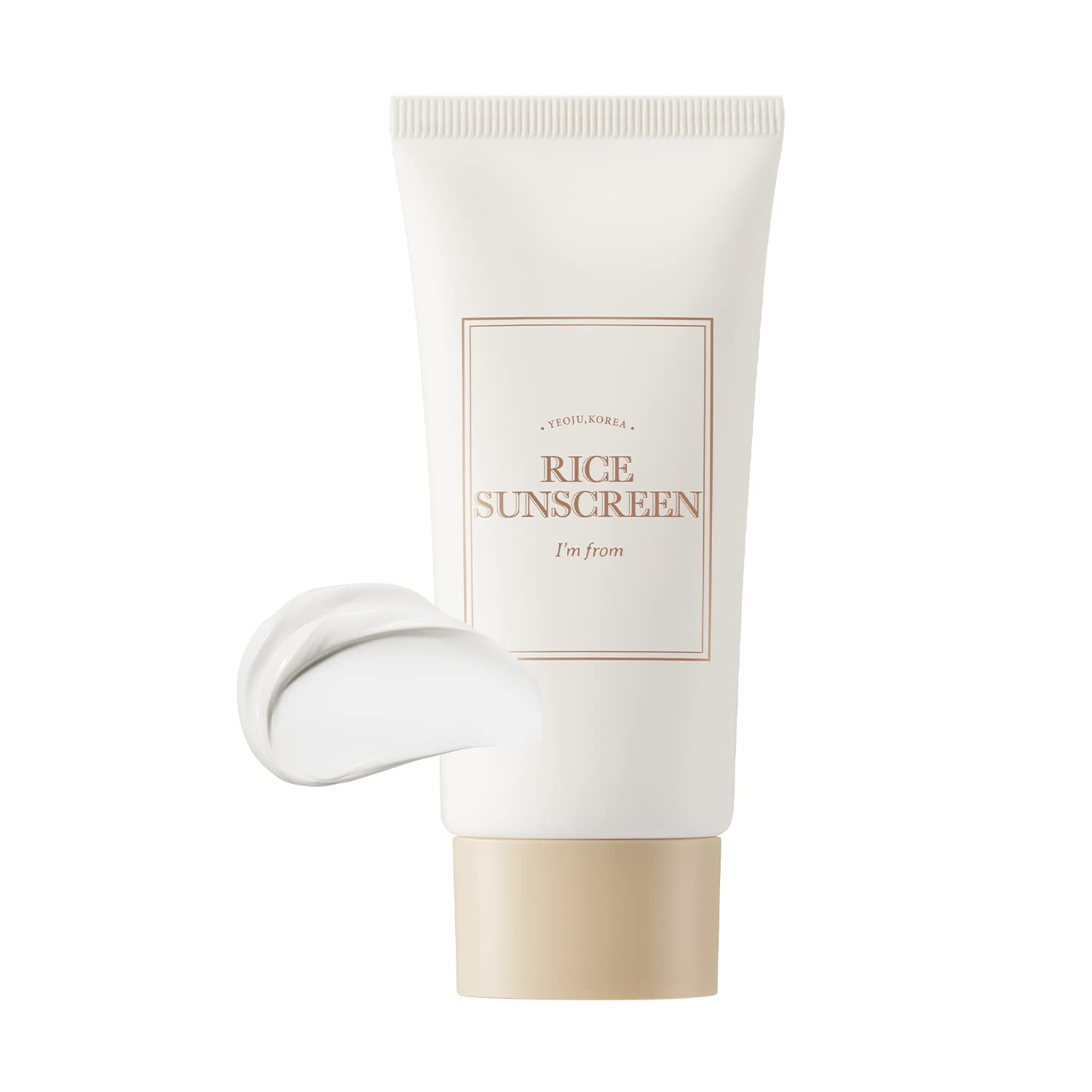 [I'M From] Rice Sunscreen 50Ml, Physical, Rice Extract 41%, Non-Nano Zinc Oxide, Reef Friendly, Skin Sun Protection