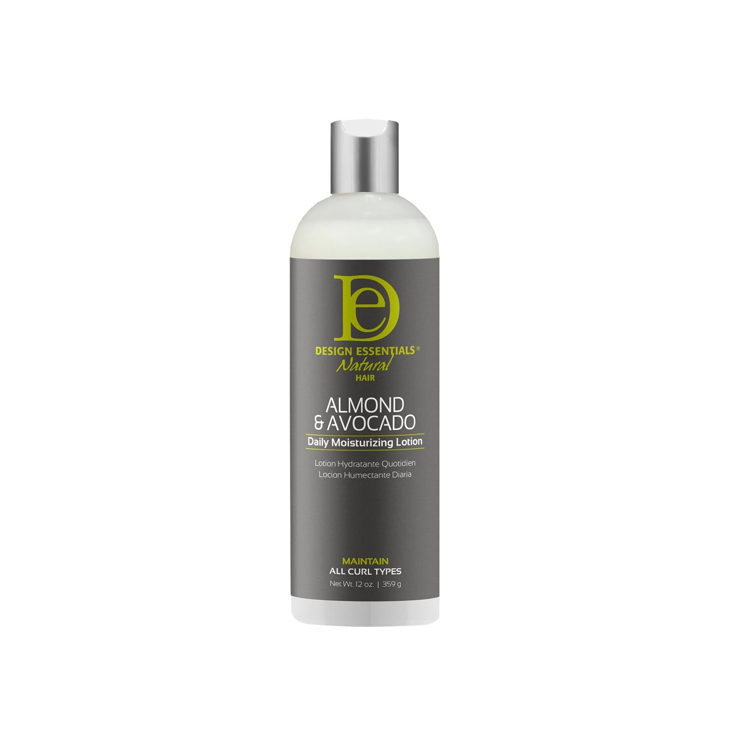 Design Essentials Natural Almond & Avocado, Moisturizing & Detangling Leave-In Conditioner, 12 Ounce