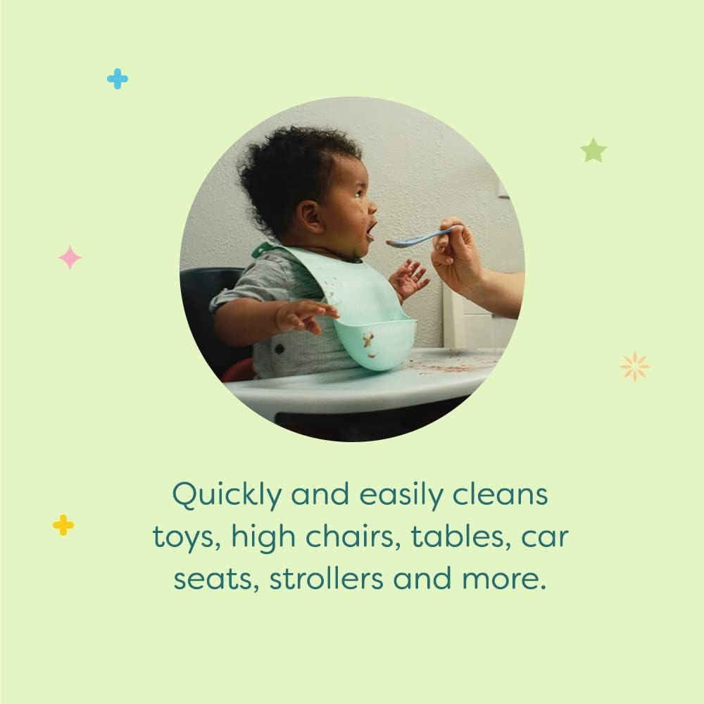 Babyganics Toy & Highchair Cleaner Spray, Fragrance Free, 17Oz Spray Bottle, Made Without Ammonia, Bleach, Phosphates, Phthalates Or Dyes, Pack Of 2