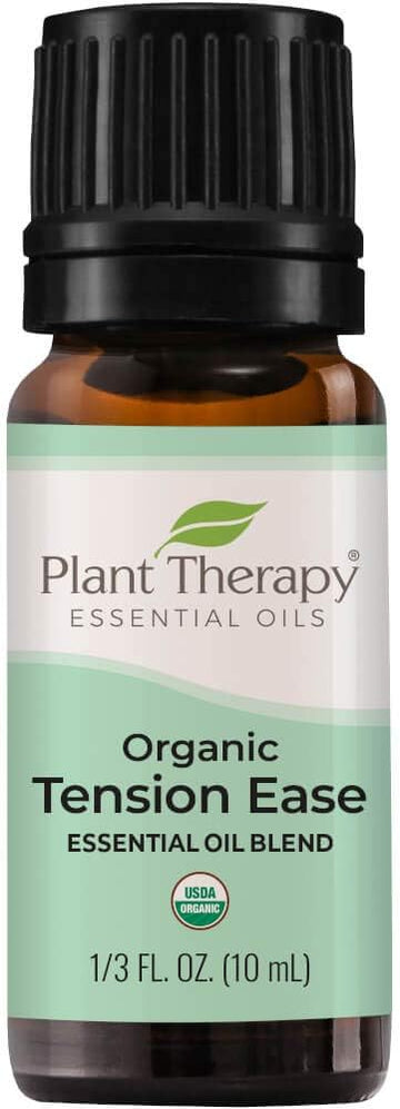 Plant Therapy Organic Tension Ease Essential Oil Blend 10 Ml (1/3 Oz) 100% Pure, Therapeutic Grade, Undiluted