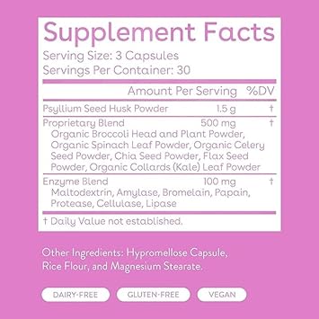 Love Wellness Sparkle Fiber Supplement For Digestive Health | Psyllium Husk Powder | Supports Regularity & Weight Management | Beauty Pills For Bloating Relief With Digestive Enzymes | 90 Capsules