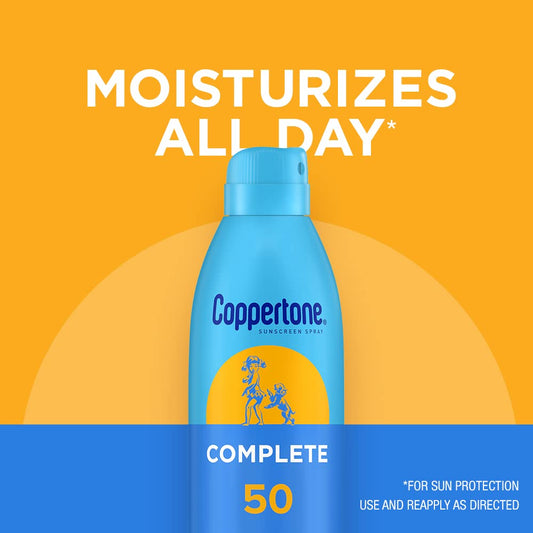 Coppertone Complete Sunscreen Spray, Spf 50 Sunscreen Spray, Body Sunscreen, 5.5 Oz