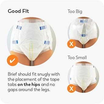 Tranquility Slimline Original Adult Disposable Brief, Adult Small, Incontinence Care with a Slimmer Fit, Peach Mat Core & Kufguard Technology for Max Comfort, Latex-Free, 12.7oz Capacity, 10ct Bag : Health & Household