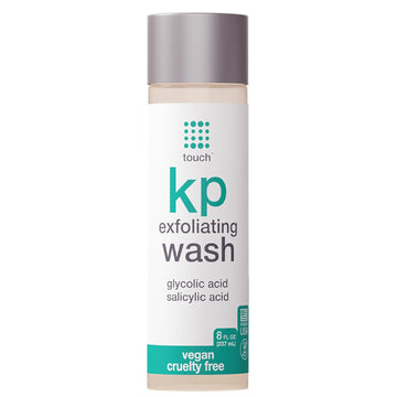 Touch Keratosis Pilaris Exfoliating Body Wash Cleanser - Kp Body Wash With 15% Glycolic Acid, Aloe Vera, & Hyaluronic Acid - 8 Ounce