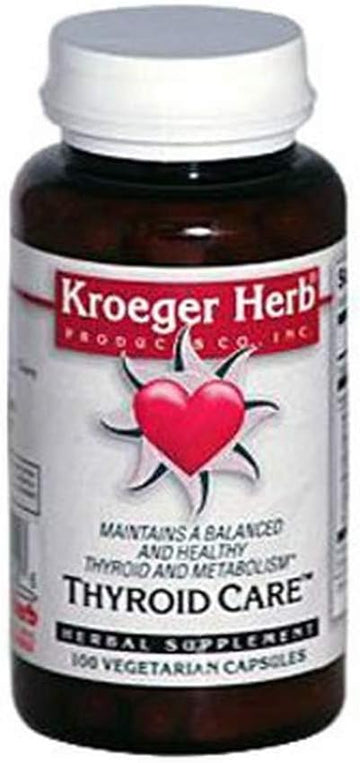 Kroeger Herb Thyroid Care Capsules, 100 Count