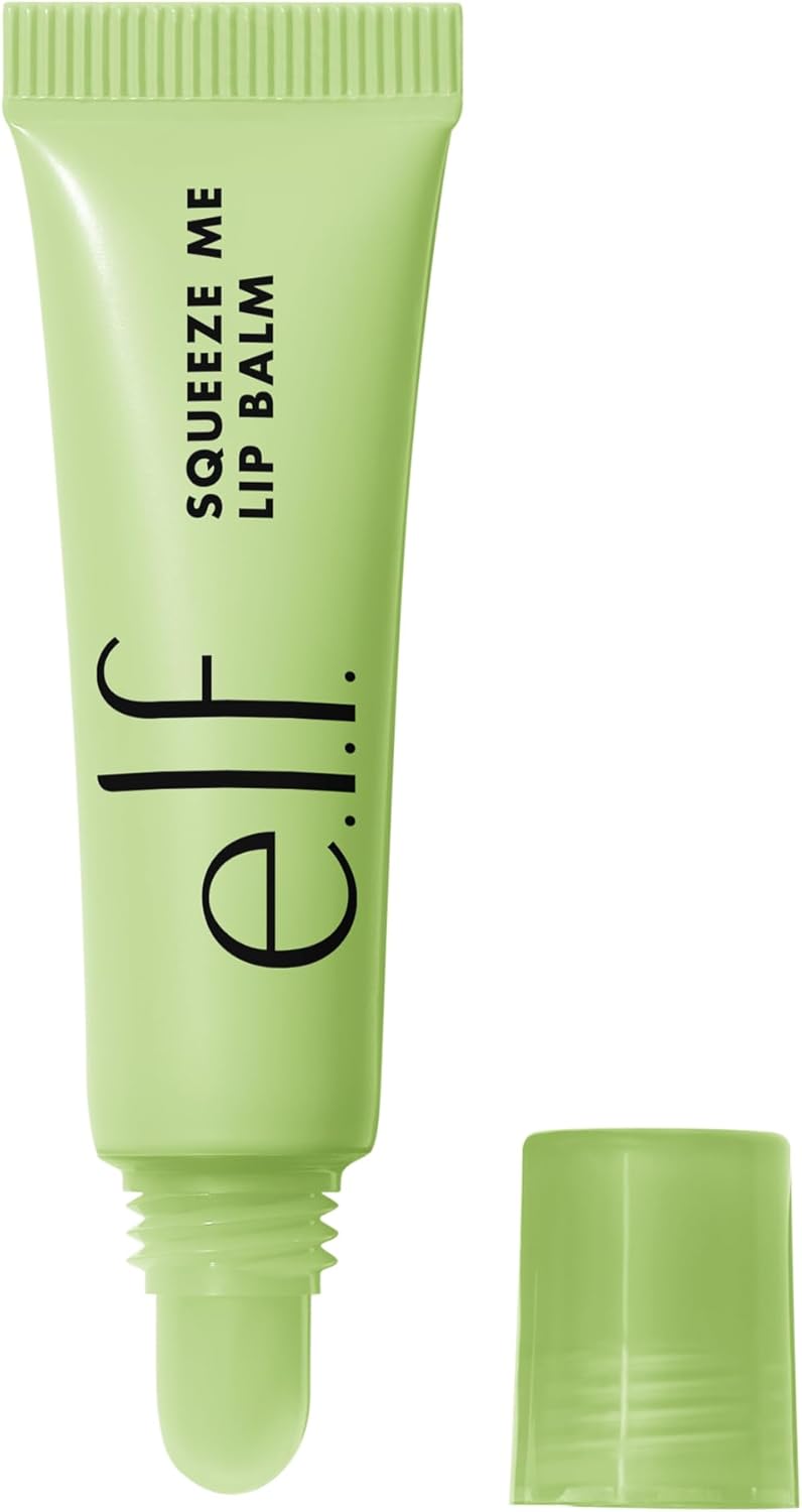 E.L.F. Squeeze Me Lip Balm, Moisturising Lip Balm For A Sheer Tint Of Colour, Infused With Hyaluronic Acid, Vegan & Cruelty-Free, Honeydew