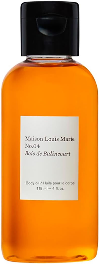 Maison Louis Marie - No.04 Bois De Balincourt Natural Body Oil | Luxury Clean Beauty + Non-Toxic Fragrance (4 Fl Oz | 118 Ml)