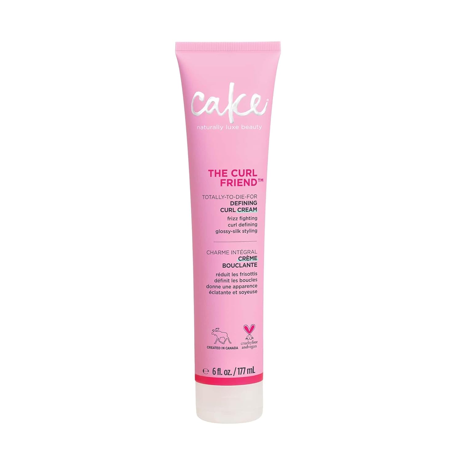 Cake Beauty Curl Defining Cream, The Curl Friend - Moisturizes And Defines Curls – For Frizz Control & Detangling - Avocado Oil, Soybean Oil & Shea Butter – For Curly Hair- 6 Fl Oz / 177 Ml