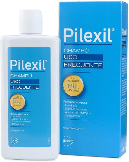 Pilexil Champu - Shampoo 300Ml, Daily Use, Softness And Hydration For Hair, Pantanol And Honey, Protects Hair