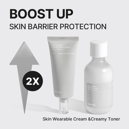 Celimax Dual Barrier Creamy Toner & Long Lasting Cream Skincare Duo