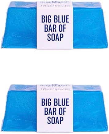 The Bluebeards Revenge Big Blue Men'S Soap Bar, Mens Moisturising Hand And Face Soap Bar For Men175G 2 Pack