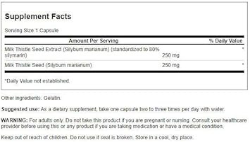 Swanson Milk Thistle - 100 Capsules - Herbal Liver Support Supplement For Overall Health And Wellbeing (3 Pack)