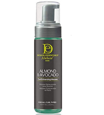 Design Essentials Curl Enhancing Hair Mousse For Curly Hair; Almond And Avocado Collection,7.5 Ounce
