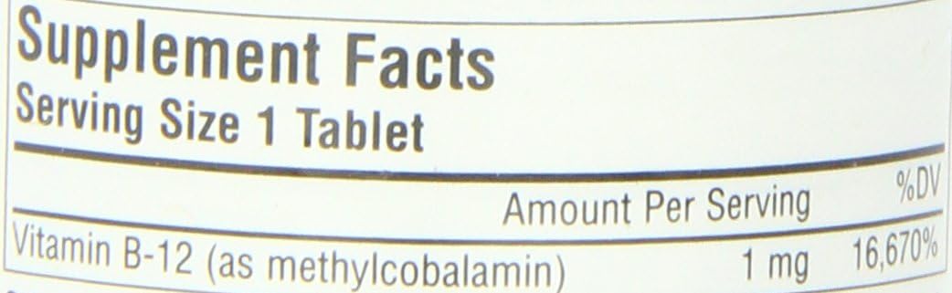 Source Naturals Methylcobalamin 1mg Vitamin B-12 Natural Cherry Flavored - 120 Lozenges (Pack of 2) : Health & Household