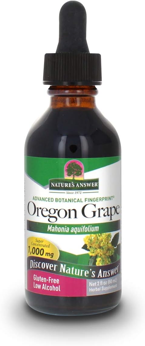 Nature'S Answer Oregon Grape Root With Low Organic-Alcohol 1 Extract | Supports Overall Wellness | Vegan, Non-Gmo, Gluten Free, Kosher | Single Count