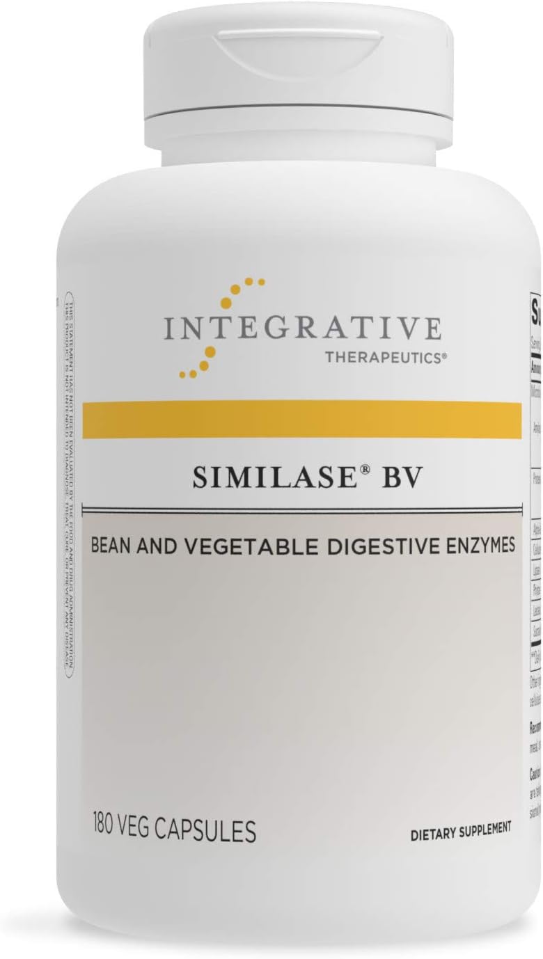 Integrative Therapeutics Similase Bv - Digestive Enzyme Supplement For Digestion Of Beans & Vegetables* - Digestion Supplement With Alpha-Galactosidase Enzyme* - 180 Vegetable Capsules