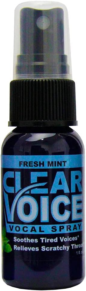 Clear Voice Oral Throat Spray Singing Ease Clarity Soothing Dampener Moisturizer Relief Vocal Eze Reducer Booster Treatment, Fresh Mint Flavor 1 Fl Oz : Health & Household