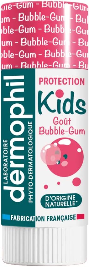 Dermophil Pack Of 3 Dermokids Lip Balms - Vanilla, Marshmallow, Bubble Gum - 4 G Sticks