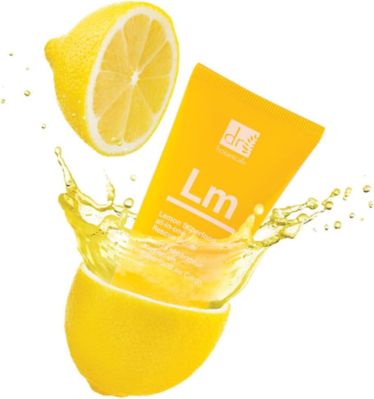 Dr Botanicals Lemon Rescue Body Butter – Intensely Nourishing Moisturiser For Face, Hands, Body & Feet – Zesty Lemon Scent – Targets Dry & Rough Skin – 50Ml