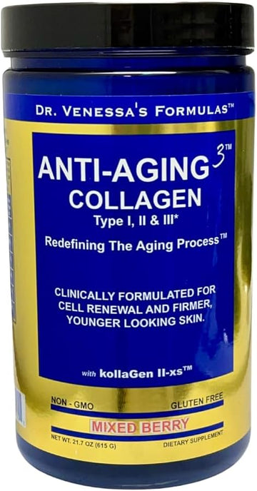Anti-Aging 3 Collagen, Mixed Berry Flavor 600 Grams