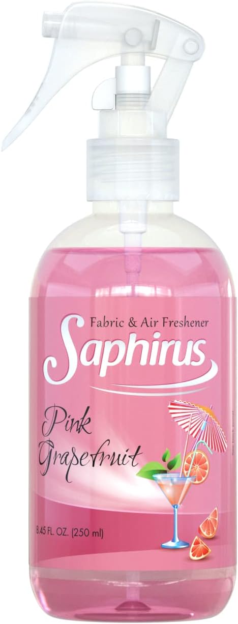 Saphirus Fabric & Air Freshener - Pink Grapefruit - 8.45 FL.OZ : Health & Household