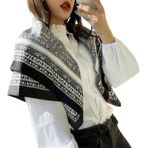 INFINIBYTE Luxury Silk Scarf for Women – Elegant Square Shawl, Lightweight Headscarf for Spring, Beach, and Sun Protection