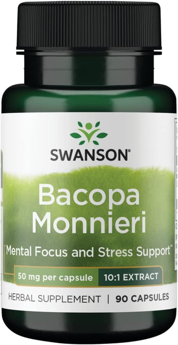 Swanson Bacopa Monniera 10:1 Extract 50 Milligrams 90 Capsules