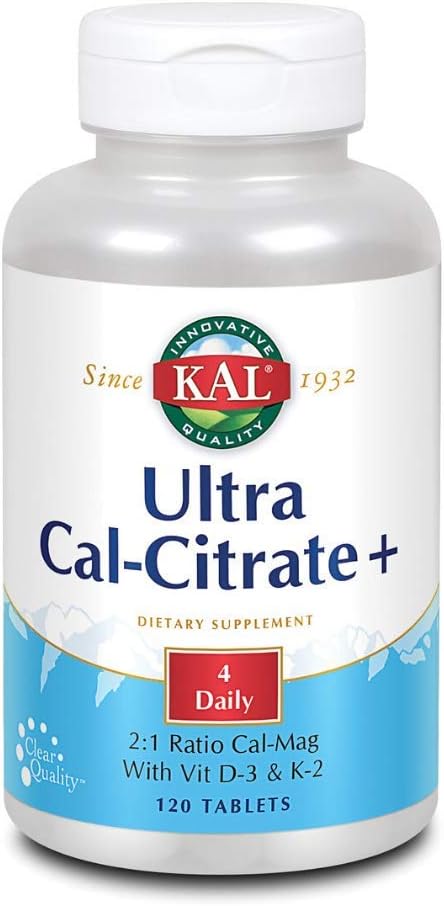 Kal Ultra Calcium Citrate Plus Tablets, 120 Count : Health & Household