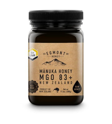 Egmont Honey Raw Manuka Honey Mgo 83+ Umf 5+ 17.6Oz (500G) Non-Gmo, Kosher, Recycled Plastic Jar, Traceable 100% Pure Authentic New Zealand Honey, Umf & Mgo Certified