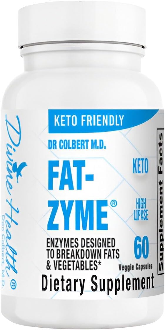 Dr. Colbert'S Keto Zone Fat-Zyme - Ketogenic Digestive Enzymes - High Lipase - Vegan & Vegetarian Enzyme - 30 Day Supply - Contains High Quantities Of Enzymes That Break Down Veggies & Fats : Health & Household