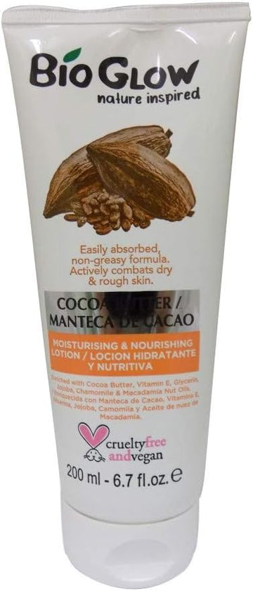 Bioglow Cocoa Butter Moisturising and Nourishing Lotion, Nature Inspired, Chamomile, 200 ml, (Pack of 1)
