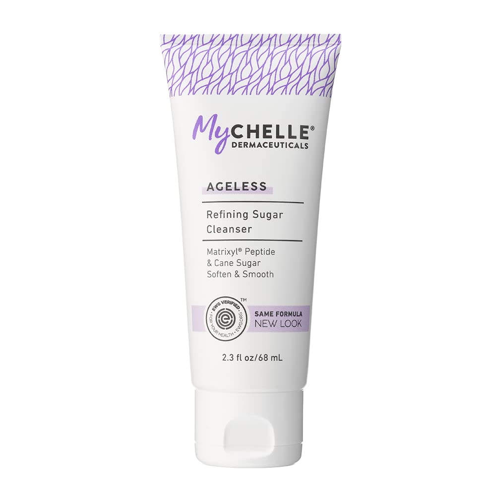 MyCHELLE Dermaceuticals Refining Sugar Cleanser, 2.3 Fl Oz - Skin & Facial Cleanser with Matrixyl Peptide & Cane Sugar to Soften, Smooth & Help to Reduce the Appearance of Fine Lines and Wrinkles