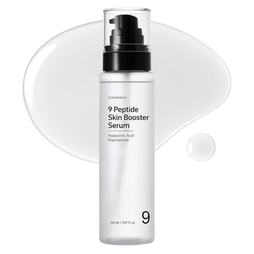9 Peptide Skin Booster Serum, Niacinamide & Hyaluronic Acid Skin Renewal Boosting Facial Essence For All Skin Types, Korean Skin Care, Paraben Free, 150Ml, 5.07 Fl.Oz