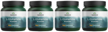 Swanson Amino Acid Ajipure L-Glutamine Powder 12 Ounce (340 G) Pwdr (4 Pack)