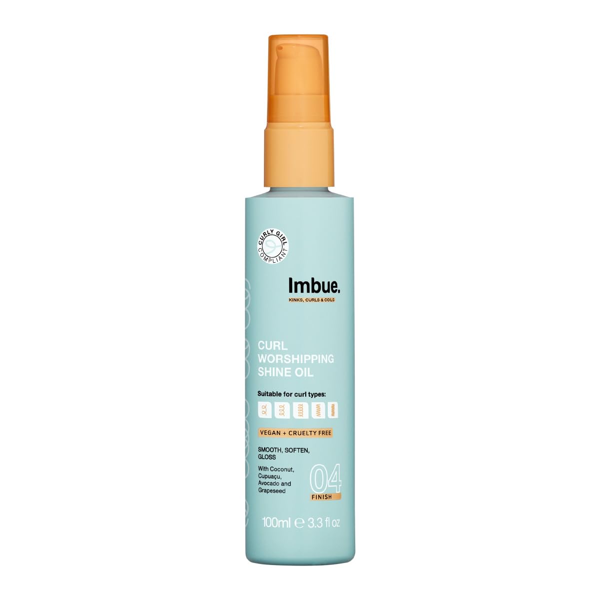 Imbue Curl Nourishment Oil For Curly Hairs 3.3 Fl Oz - Vegan, Curly-Girl Compliant, Curls Styling Product