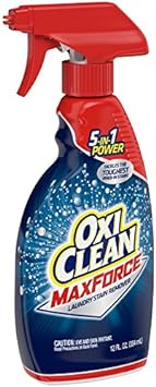 OxiClean Max Force Laundry Stain Remover Spray, 12 Fluid Ounce (Pack of 2) : Health & Household