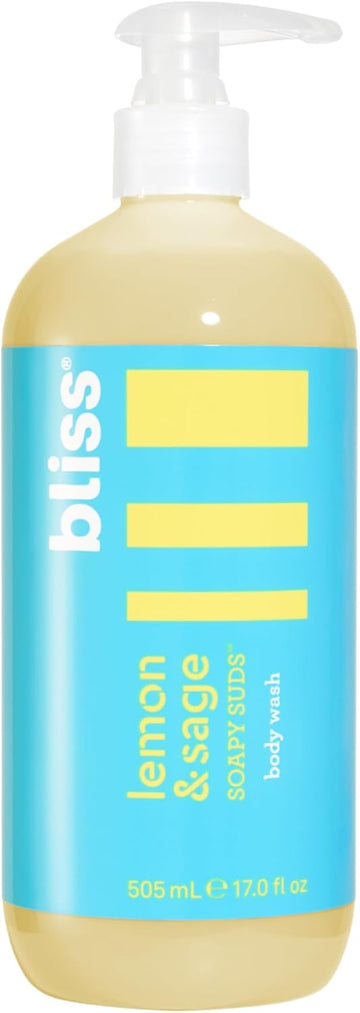 Bliss Lemon + Sage Soapy Suds Body Wash + Bubbling Bath 16 Oz. / 473 Ml for Women