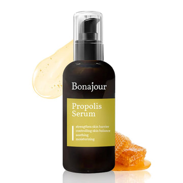 Bonajour Propolis Serum - The Best Natural Propolis Extract Soothing Gel For Sensitive Skin 3.5 Fl.Oz (Anti-Acne, Moisturizing, Soothing, Nutrition)