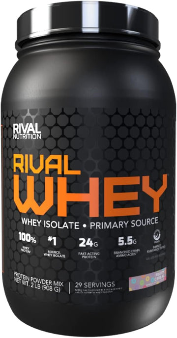 Rivalus Rivalwhey – Fruity Cereal 2Lb - 100% Whey Protein, Whey Protein Isolate Primary Source, Clean Nutritional Profile, Bcaas, No Banned Substances, Made In Usa