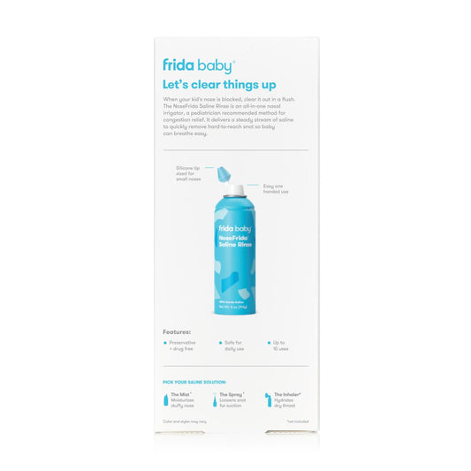 Frida Baby Nosefrida Saline Mist Spray, Baby Saline Nasal Spray Decongestant For Allergy Relief And Congestion Relief To Soften Nasal Passages, 3.4 Fl.Oz