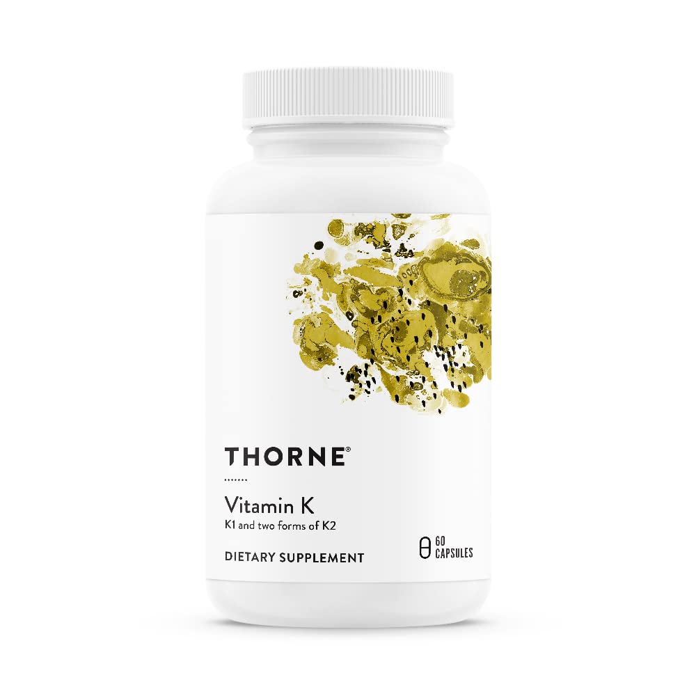 Thorne Bone Health Bundle - Vitamin D3 & Vitamin K - Supports Healthy Bones, Teeth Muscles, Cardiovascular, And Immune Function - 30 To 60 Servings